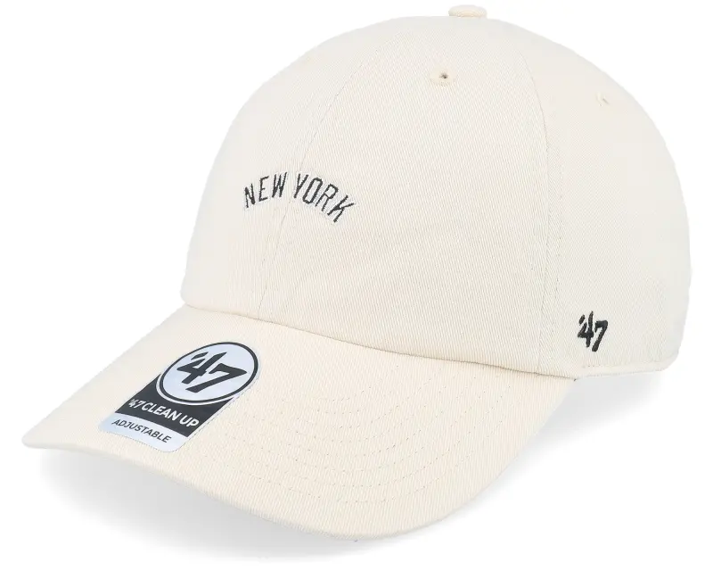 47 Brand New York Yankees Base Runner Script Clean Up Natural Dad Cap online