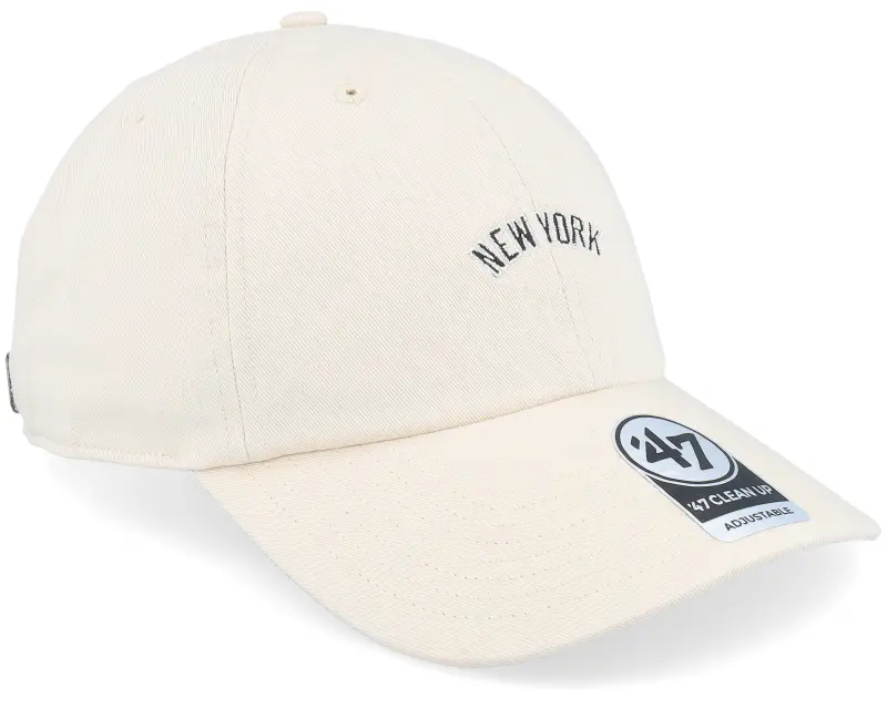 47 Brand New York Yankees Base Runner Script Clean Up Natural Dad Cap online