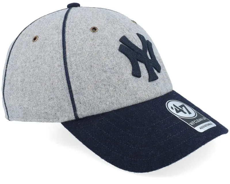 47 Brand New York Yankees MLB 47 Clean Up Cap Grey/Navy Dad Cap online