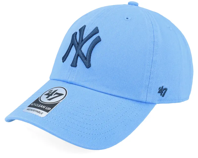 47 Brand New York Yankees MLB Clean Up Cap Flax Blue Dad Cap online