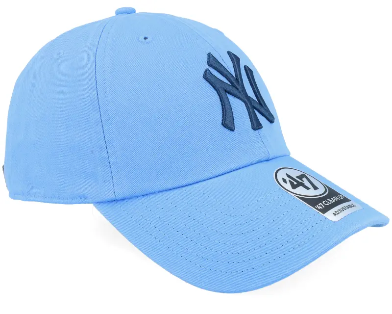 47 Brand New York Yankees MLB Clean Up Cap Flax Blue Dad Cap online