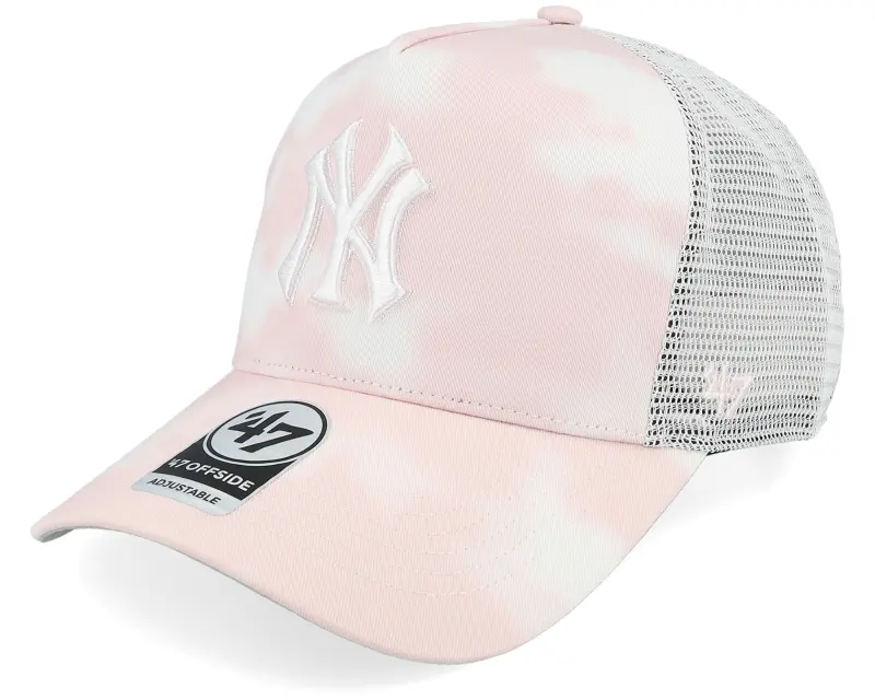 47 Brand New York Yankees MLB The Clouds 47 Offside Dt Pink/White A-frame Trucker online