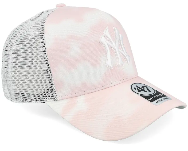 47 Brand New York Yankees MLB The Clouds 47 Offside Dt Pink/White A-frame Trucker online