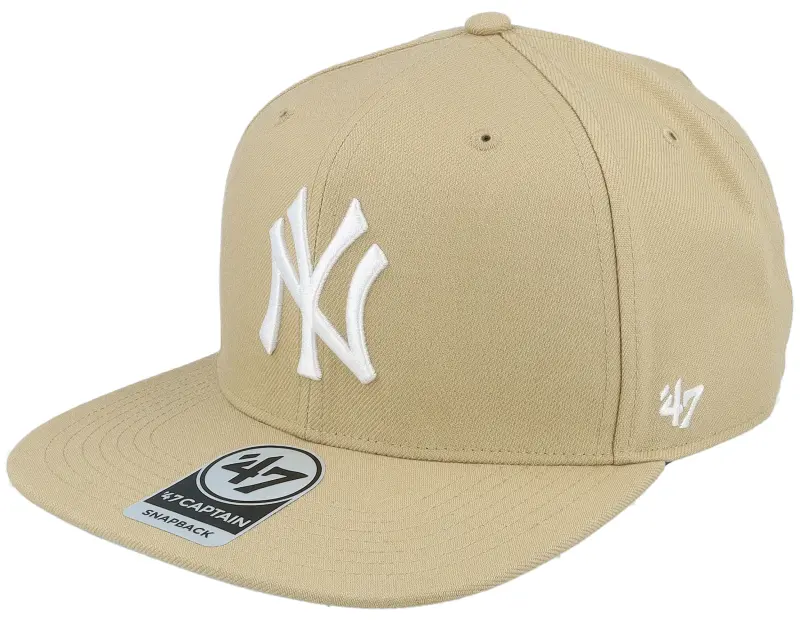 47 Brand New York Yankees No Shot Captain Khaki/White Snapback online