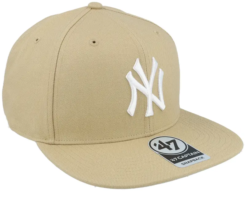 47 Brand New York Yankees No Shot Captain Khaki/White Snapback online