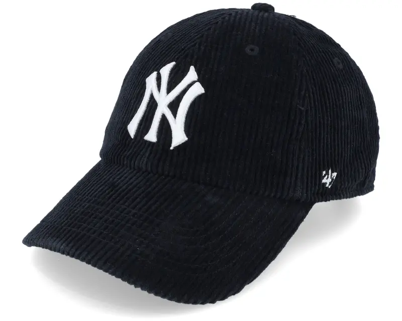 47 Brand New York Yankees Thick Cord Clean Up Black Dad Cap online