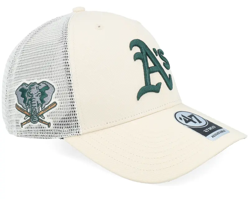47 Brand Oakland Athletics MLB Sure Shot 47 Mvp Natural/White Trucker online