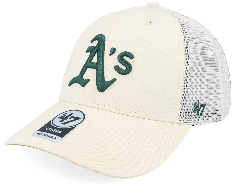 47 Brand Oakland Athletics MLB Sure Shot 47 Mvp Natural/White Trucker online