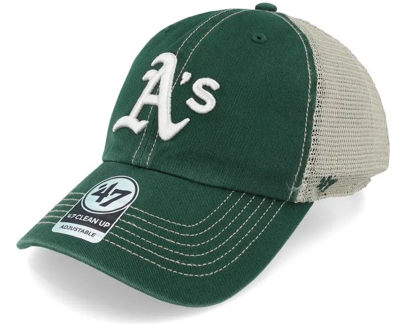 47 Brand Oakland Athletics Trawler Clean Up Dark Green Dad Cap Trucker online