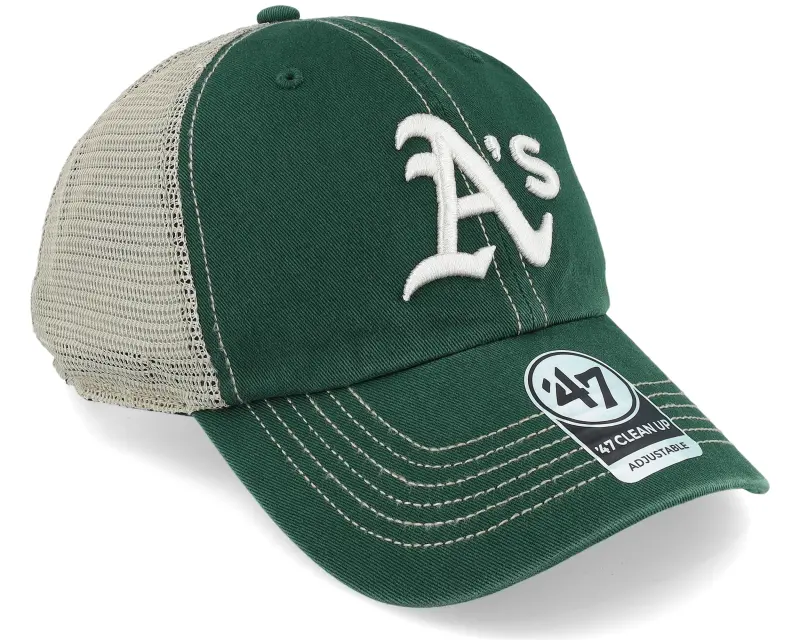 47 Brand Oakland Athletics Trawler Clean Up Dark Green Dad Cap Trucker online