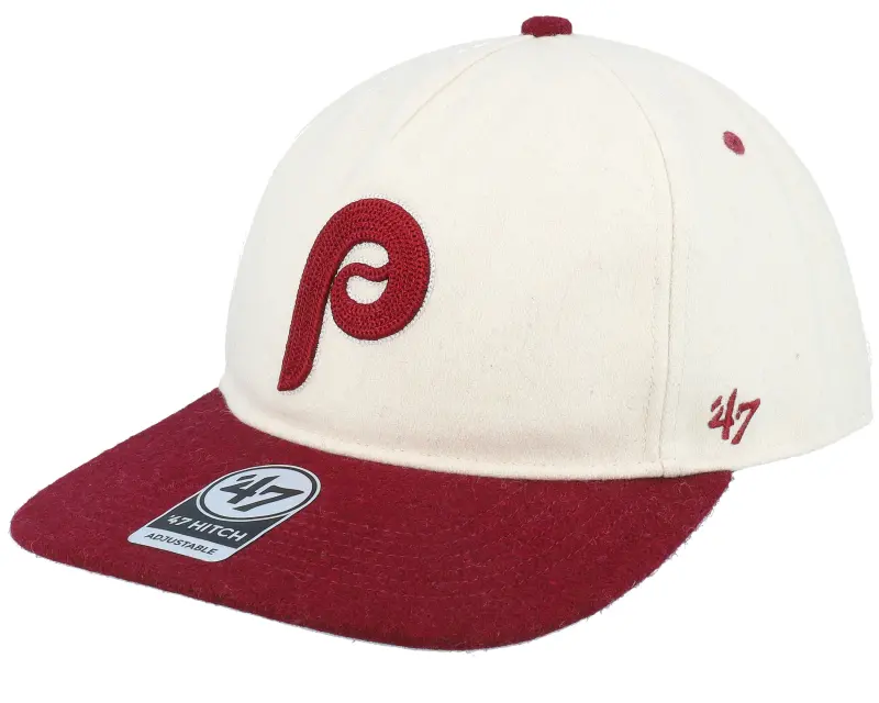 47 Brand Philadelphia Phillies Chain Stitch Tt Hitch Lc Natural/Burgundy Dad Cap online