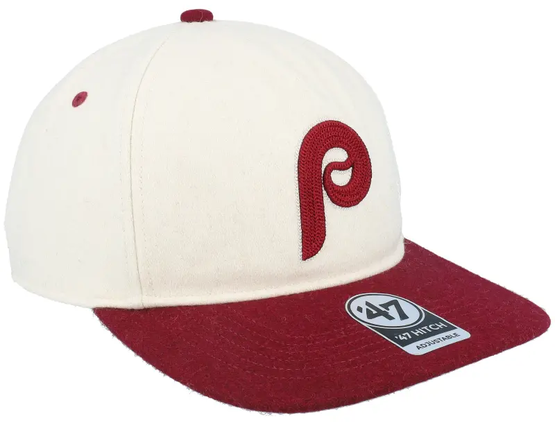 47 Brand Philadelphia Phillies Chain Stitch Tt Hitch Lc Natural/Burgundy Dad Cap online