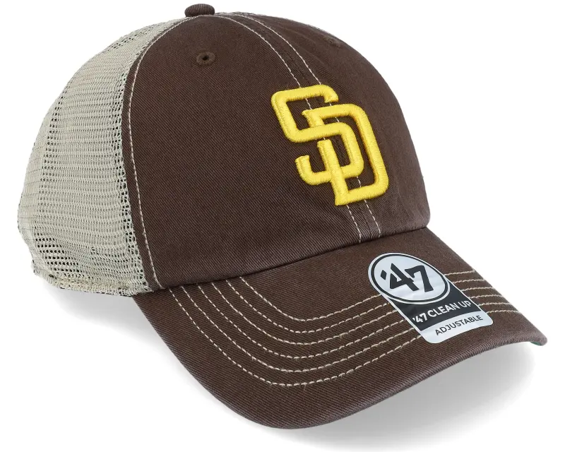 47 Brand San Diego Padres Trawler Clean Up Brown Trucker online
