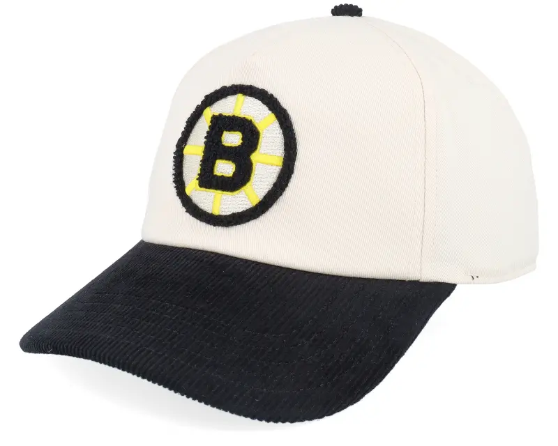 American Needle Boston Bruins Burnett White/Black Corduroy Dad Cap online