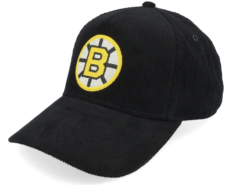 American Needle Boston Bruins Corduroy Valin Black A-frame Adjustable online