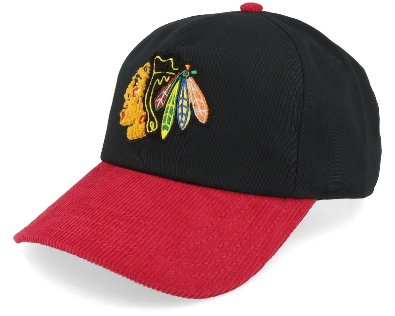 American Needle Chicago Blackhawks Burnett Black/Red Dad Cap online