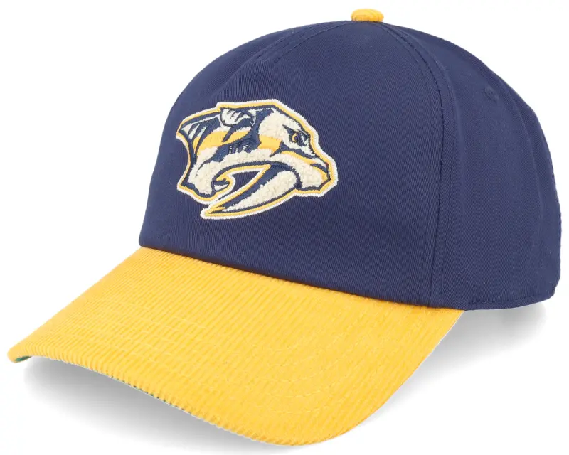 American Needle Nashville Predators Burnett Black/Yellow Corduroy A-Frame Adjustable online