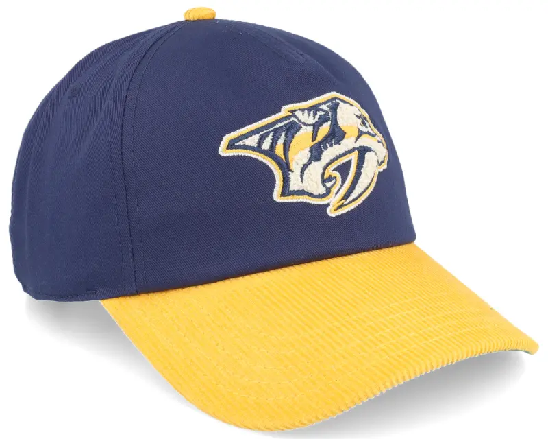 American Needle Nashville Predators Burnett Black/Yellow Corduroy A-Frame Adjustable online
