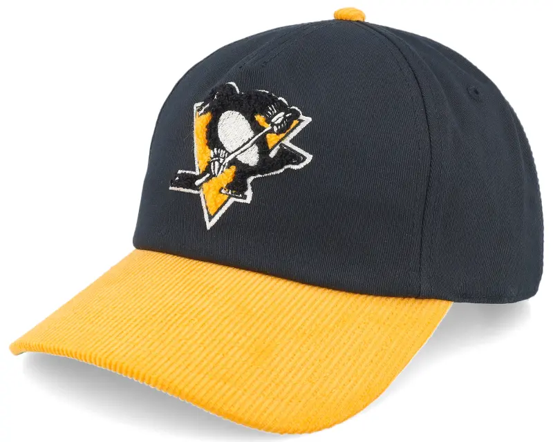 American Needle Pittsburgh Penguins Burnett Black/Yellow Corduroy Adjustable online