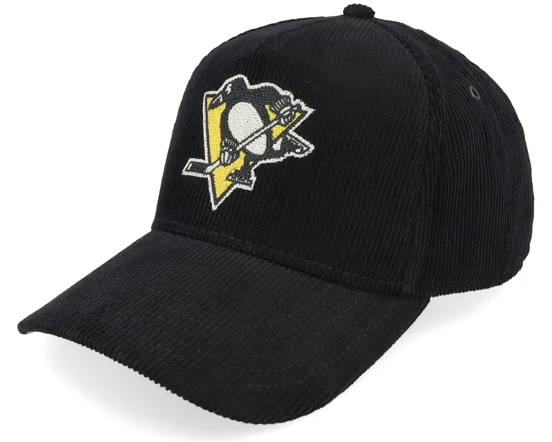 American Needle Pittsburgh Penguins Corduroy Valin Black A-frame Adjustable online