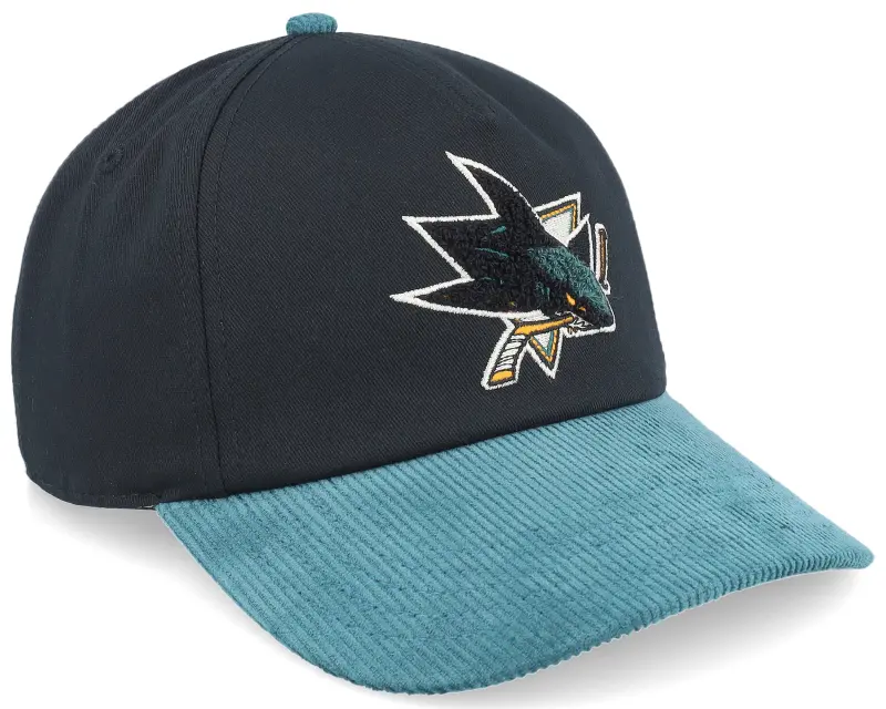 American Needle San Jose Sharks Burnett Black/Blue Corduroy A-Frame Adjustable online