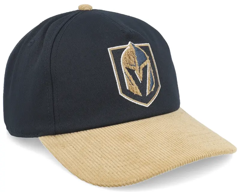 American Needle Vegas Golden Knights Burnett Black/Gold Corduroy A-frame Adjustable online