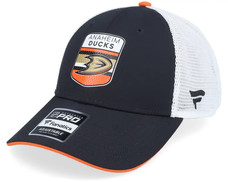 Fanatics Anaheim Ducks Authentic Pro Draft Podium Black/White Trucker online