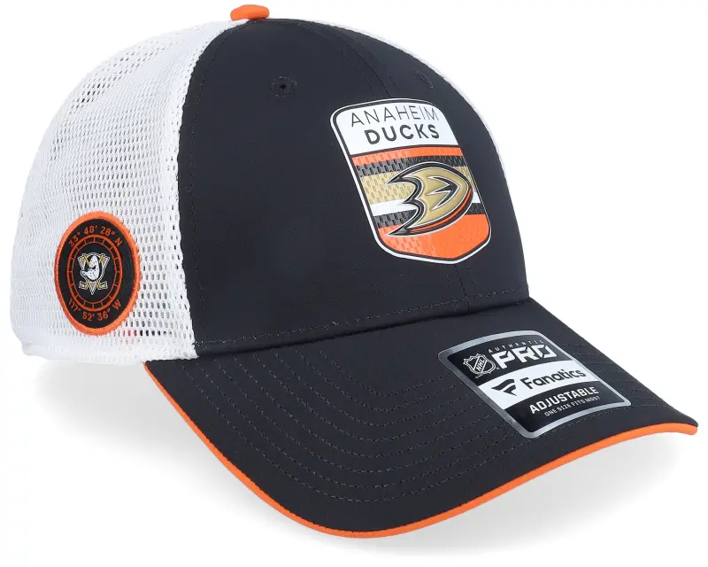 Fanatics Anaheim Ducks Authentic Pro Draft Podium Black/White Trucker online