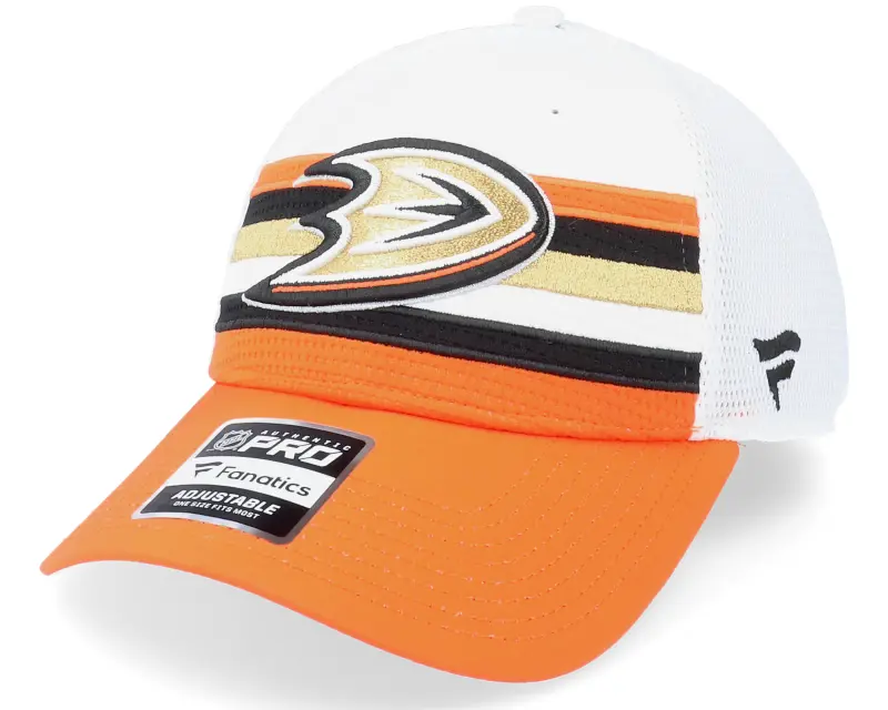 Fanatics Anaheim Ducks Authentic Pro Draft White/Orange Trucker online