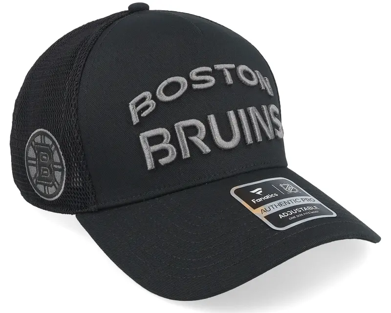 Fanatics Boston Bruins Authentic Pro Road Black A-frame Trucker online