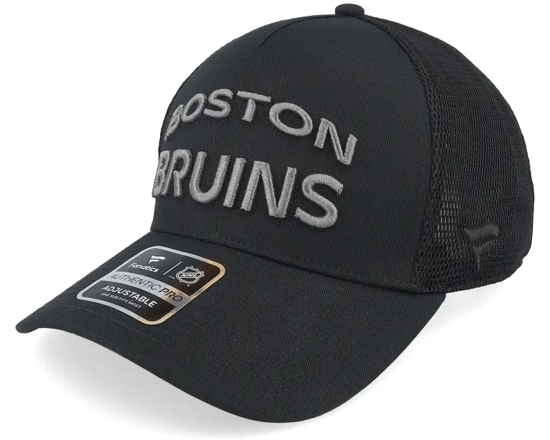 Fanatics Boston Bruins Authentic Pro Road Black A-frame Trucker online