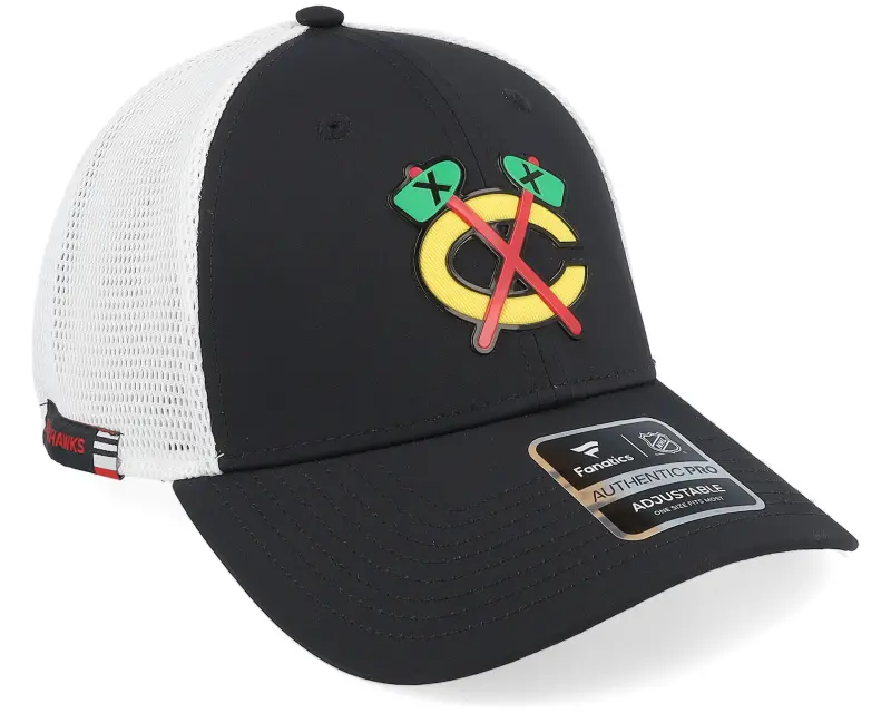 Fanatics Chicago Blackhawks Authentic Pro Rink Black/White Trucker online