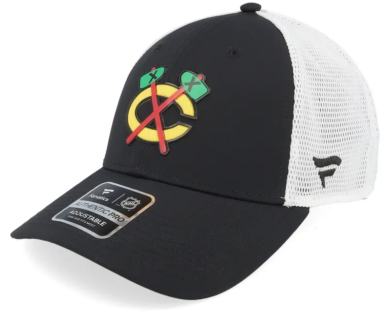 Fanatics Chicago Blackhawks Authentic Pro Rink Black/White Trucker online