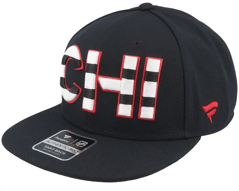 Fanatics Chicago Blackhawks Authentic Pro Rink Flat Brim Black Snapback online