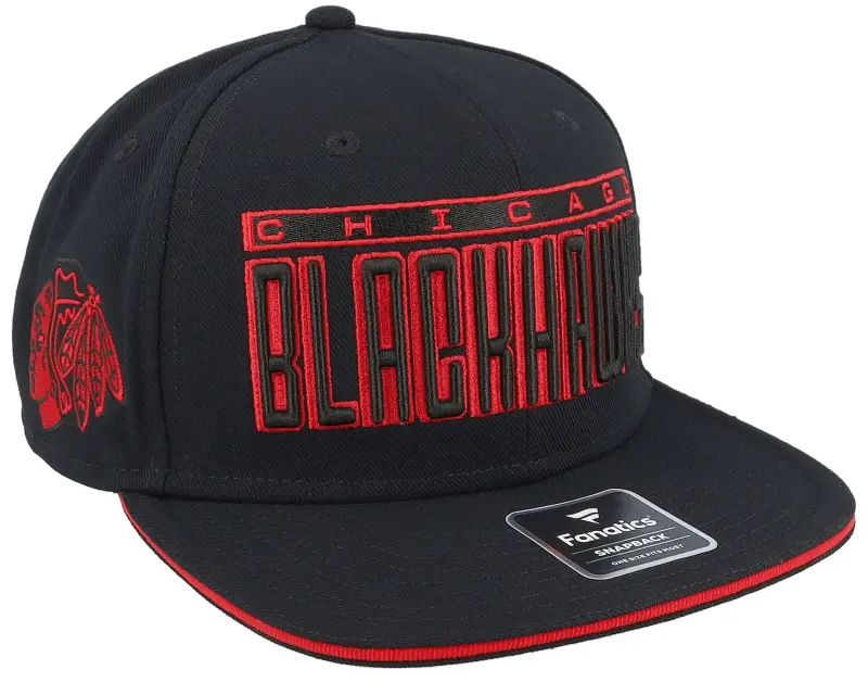 Fanatics Chicago Blackhawks Gino Flat Brim Black/Red Snapback online