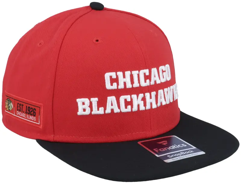 Fanatics Chicago Blackhawks Iconic Color Blocked Athl Red/Black Snapback online