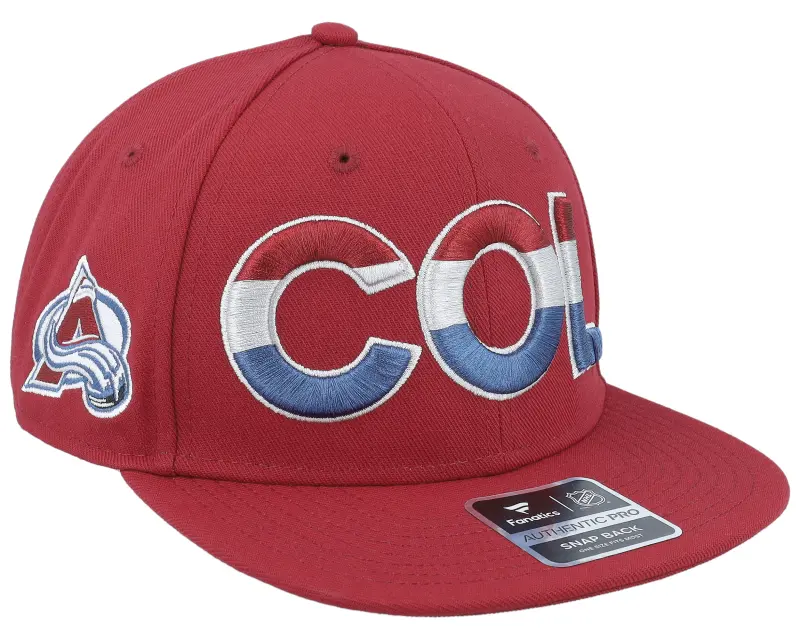 Fanatics Colorado Avalanche Authentic Pro Rink Flat Brim Garnet Snapback online