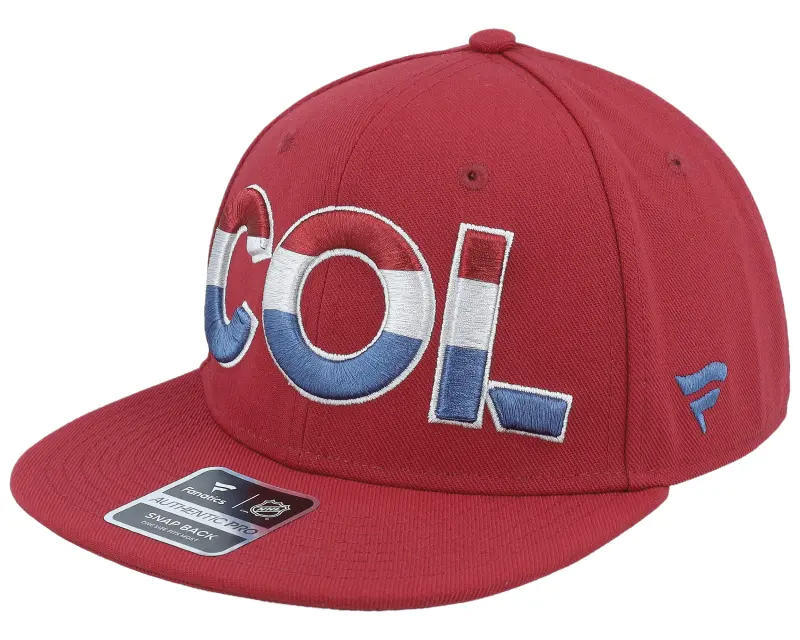 Fanatics Colorado Avalanche Authentic Pro Rink Flat Brim Garnet Snapback online