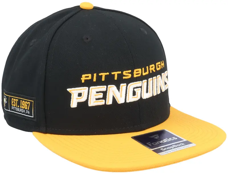 Fanatics Pittsburgh Penguins Iconic Color Blocked Black/Gold Snapback online