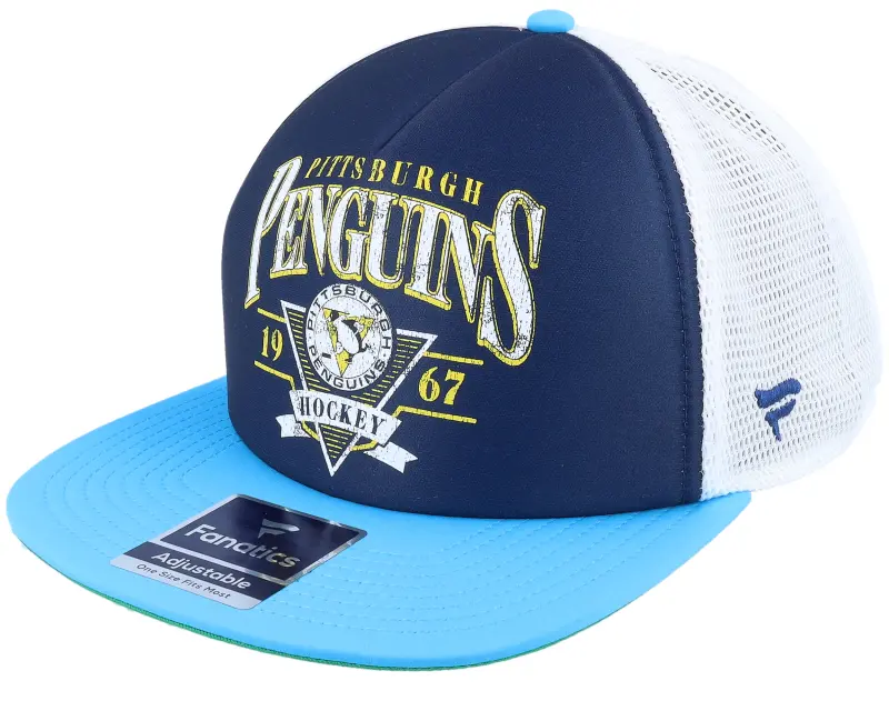 Fanatics Pittsburgh Penguins True Classic Foam Athl Navy-Coastal Blue Trucker online