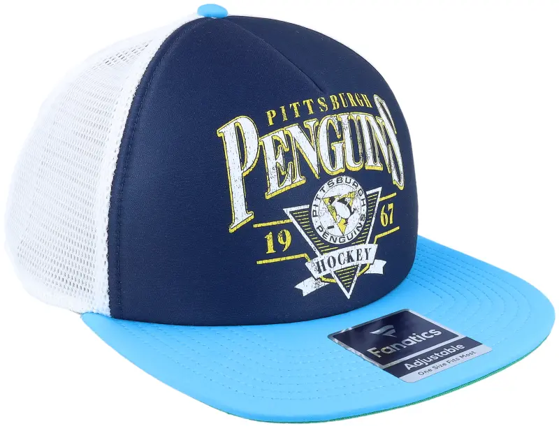 Fanatics Pittsburgh Penguins True Classic Foam Athl Navy-Coastal Blue Trucker online