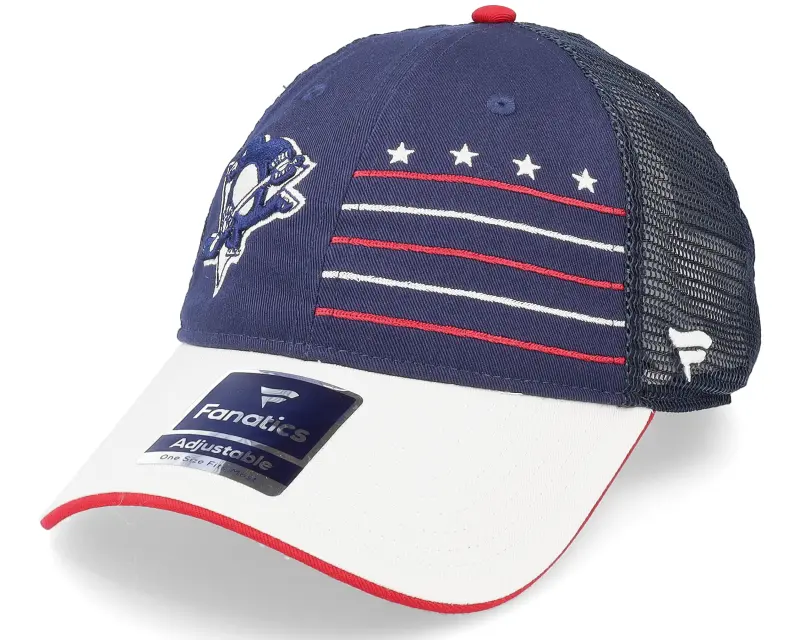 Fanatics Pittsburgh Penguins Waving Flag Athl Navy Trucker online