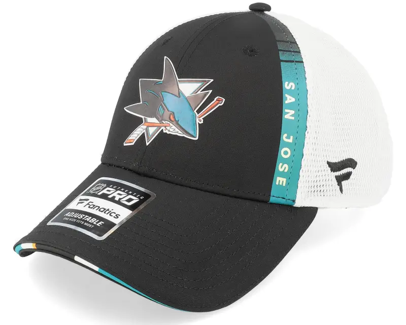 Fanatics San Jose Sharks Authentic Pro Draft Podium Black/White Trucker online