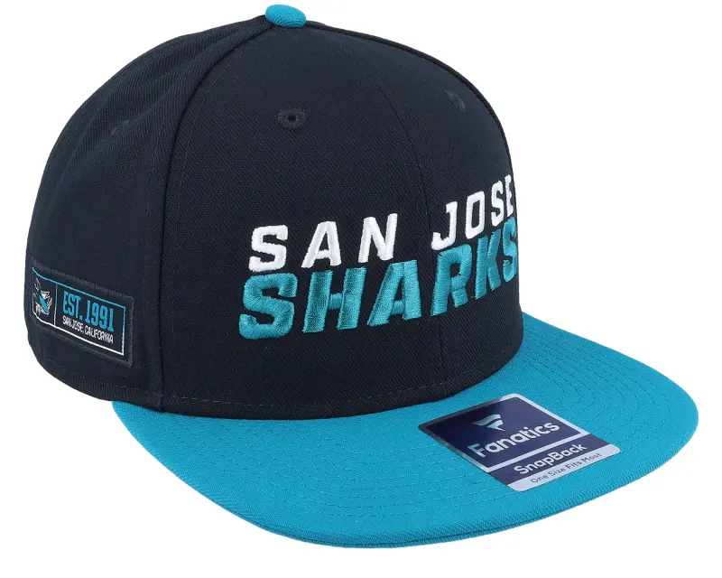 Fanatics San Jose Sharks Iconic Color Blocked Black/Active Blue Snapback online