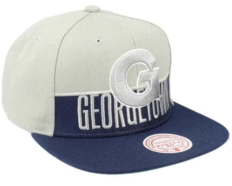 Mitchell & Ness Georgetown Hoyas Half & Half Navy/Grey Snapback online