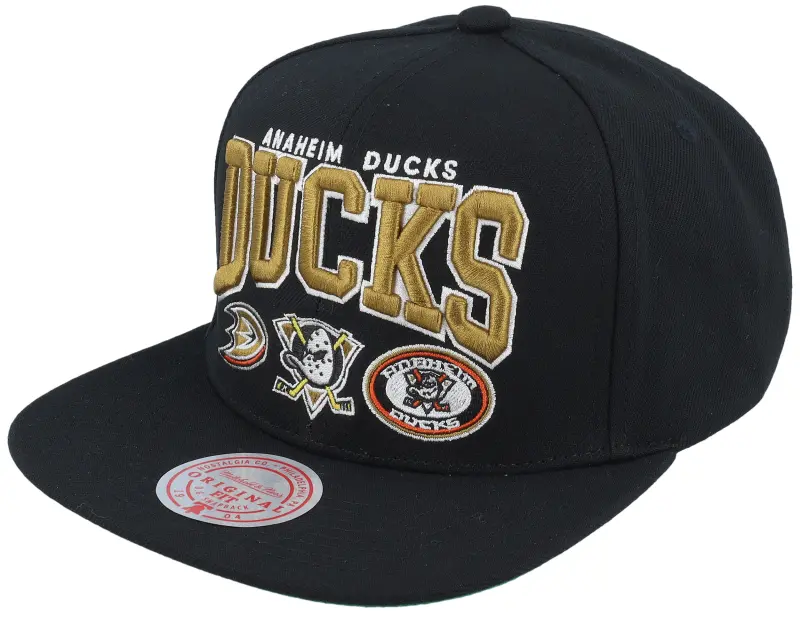 Mitchell & Ness Anaheim Ducks Champ Stack Black Snapback online