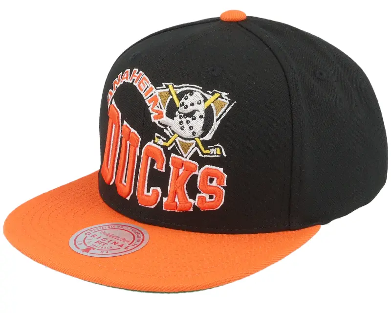 Mitchell & Ness Anaheim Ducks Crooked Path Black/Orange Snapback online