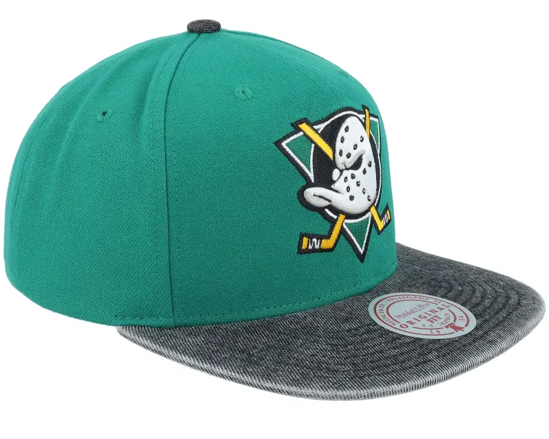 Mitchell & Ness Anaheim Ducks Denim Patchwork Vintage Teal/Black Snapback online