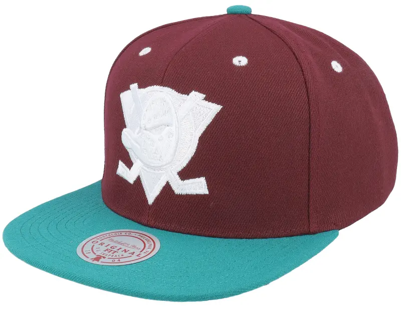 Mitchell & Ness Anaheim Ducks Evergreen Crispy White Vintage Purple/Teal Snapback online