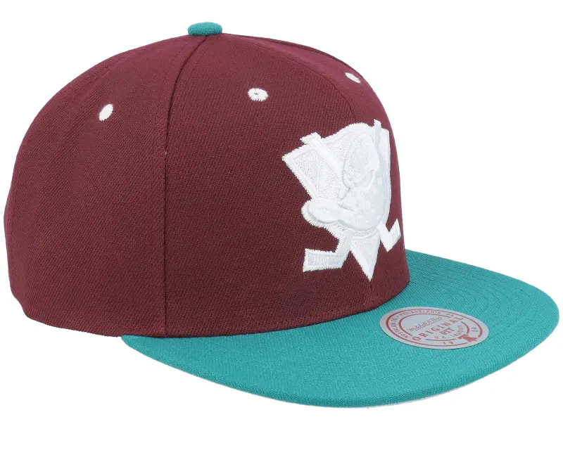 Mitchell & Ness Anaheim Ducks Evergreen Crispy White Vintage Purple/Teal Snapback online